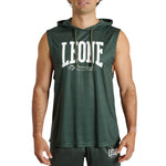 Sleeveless with hood Leone Logo ABX120 Green 