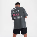 T-shirt Boxraw We Don't Play Boxing Oversize Gray-pink-Combat Arena