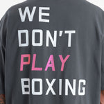 T-shirt Boxraw We Don't Play Boxing Oversize Gray-pink-Combat Arena