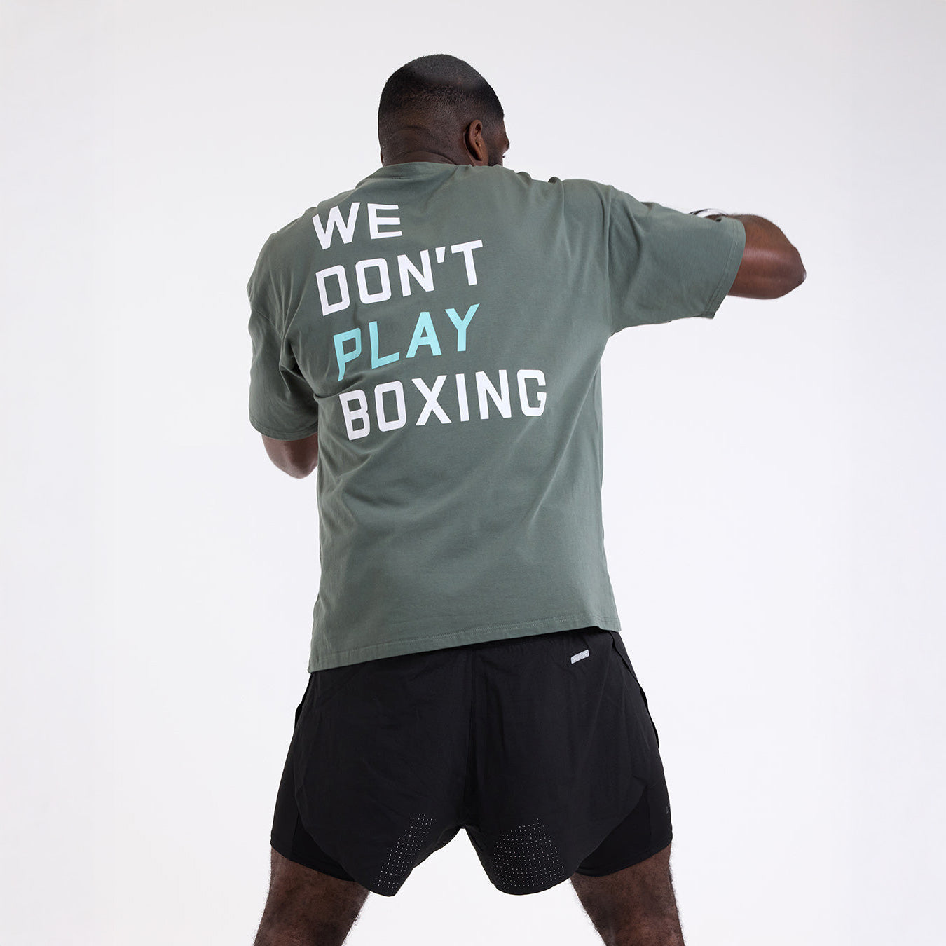 T-shirt Boxraw We Don't Play Boxing Oversize Green – Combat Arena