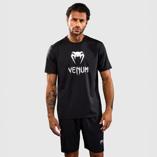 T-shirt Venum Classic Dry Tech Nero-argento-Combat Arena