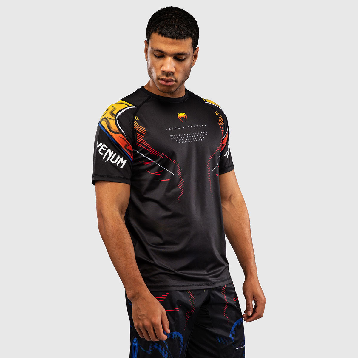 T-shirt Venum Dry Tech Tekken 8 Yoshimitsu Black-orange - Combat Arena