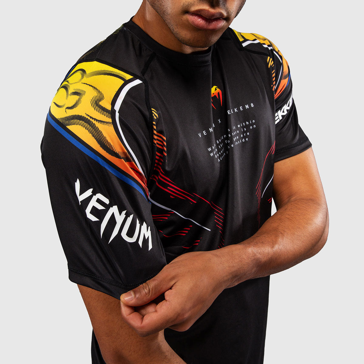 T-shirt Venum Dry Tech Tekken 8 Yoshimitsu Black-orange - Combat Arena
