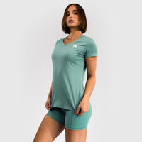 T-shirt Women Venum Essential Aqua green-Combat Arena