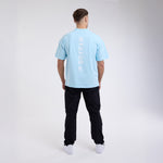 T-shirt Boxraw Lineal Oversize Blue 