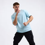 T-shirt Boxraw Lineal Oversize Blue 