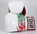 Boxhandschuhe Cleto Reyes Safetec CB4 Mexikanisch Weiß-Rot mit Schnürsenkeln
