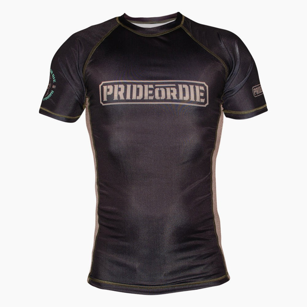 Rashguard Pride or Die Only The Strong short sleeves