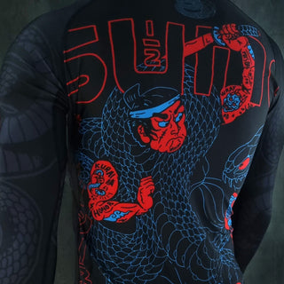 Rashguard Half Sumo Black Mamba Neon long sleeves 