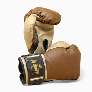 Boxing gloves Di Nardo with velcro 12 Oz Brown-sand 