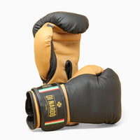 Boxing gloves Di Nardo with velcro 12 Oz Black-ochre 
